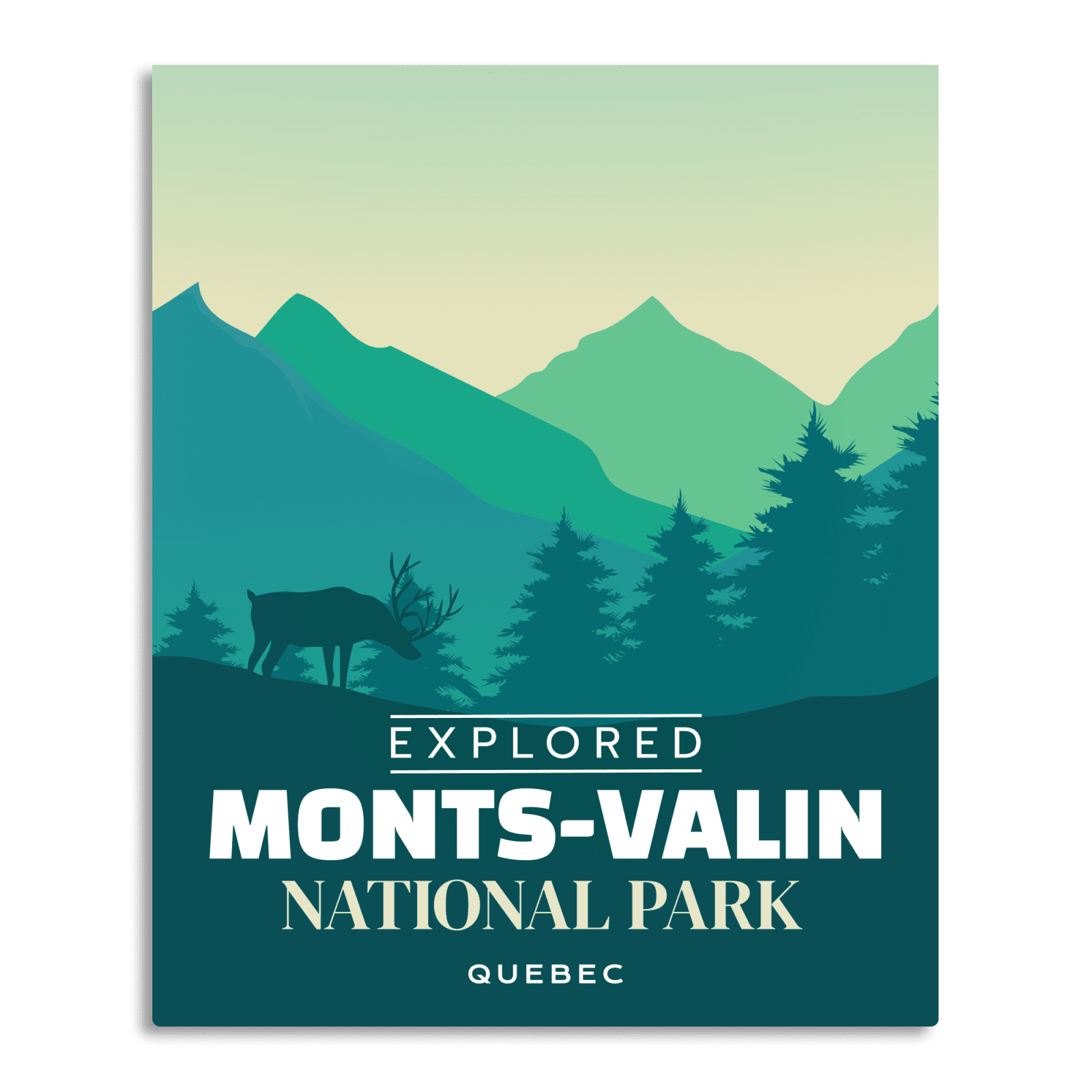 Monts-Valin National Park 'Explored' Poster, Canada Parks