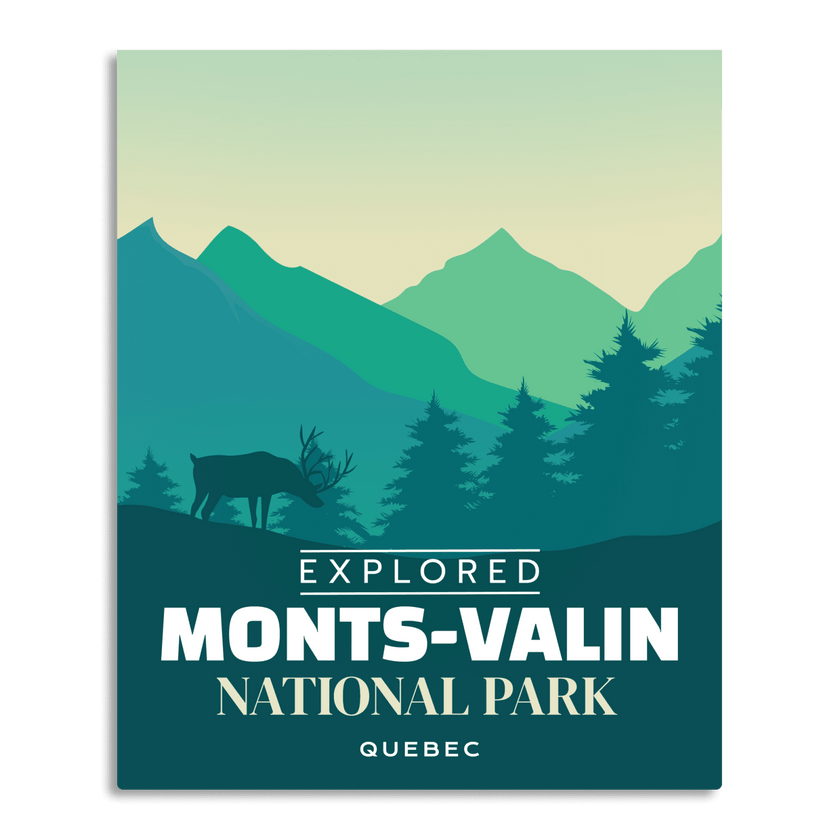 Monts-Valin National Park 'Explored' Poster, Canada Parks