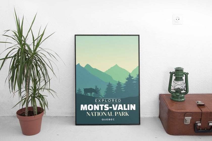 Monts-Valin National Park 'Explored' Poster, Canada Parks