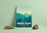 Monts-Valin National Park 'Explored' Poster, Canada Parks