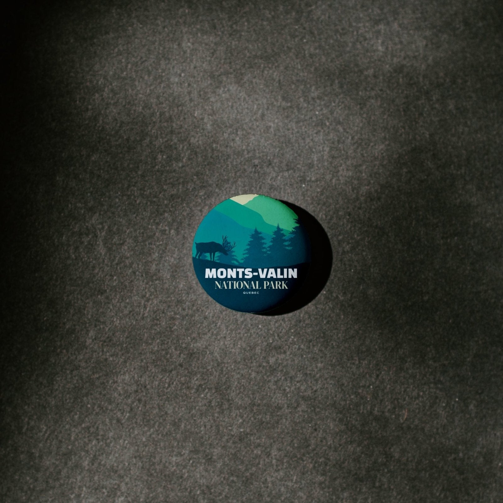 Monts-Valin National Park of Quebec Pinback Button, Canada Parks