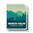 Monts-Valin Quebec National Park Waterproof Vinyl Sticker, Canada Parks