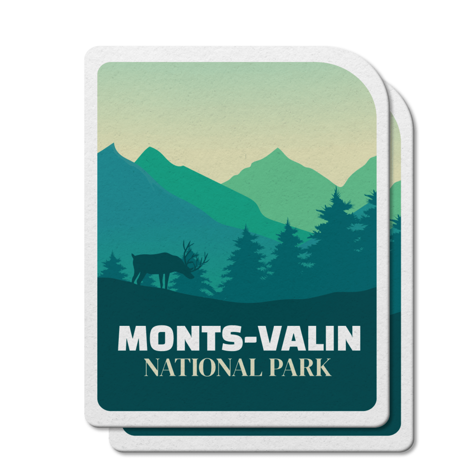Monts-Valin Quebec National Park Waterproof Vinyl Sticker, Canada Parks