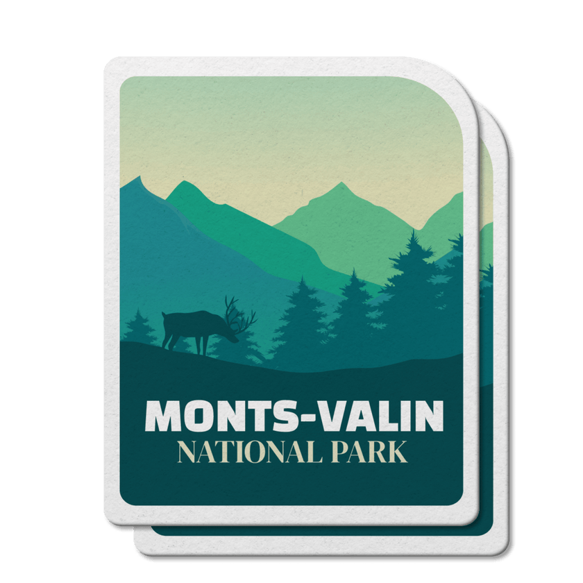 Monts-Valin Quebec National Park Waterproof Vinyl Sticker, Canada Parks