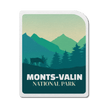 Monts-Valin Quebec National Park Waterproof Vinyl Sticker, Canada Parks
