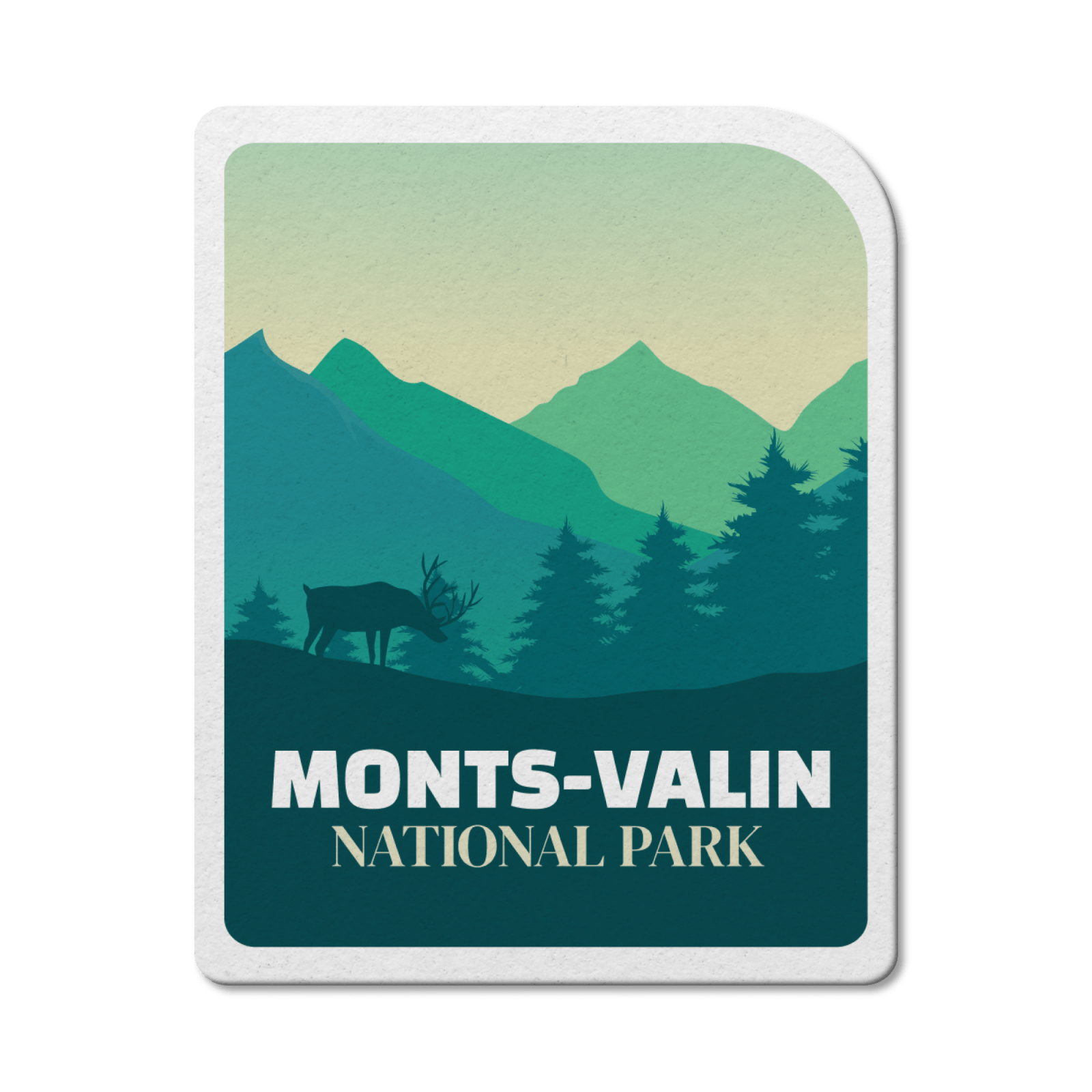 Monts-Valin Quebec National Park Waterproof Vinyl Sticker, Canada Parks