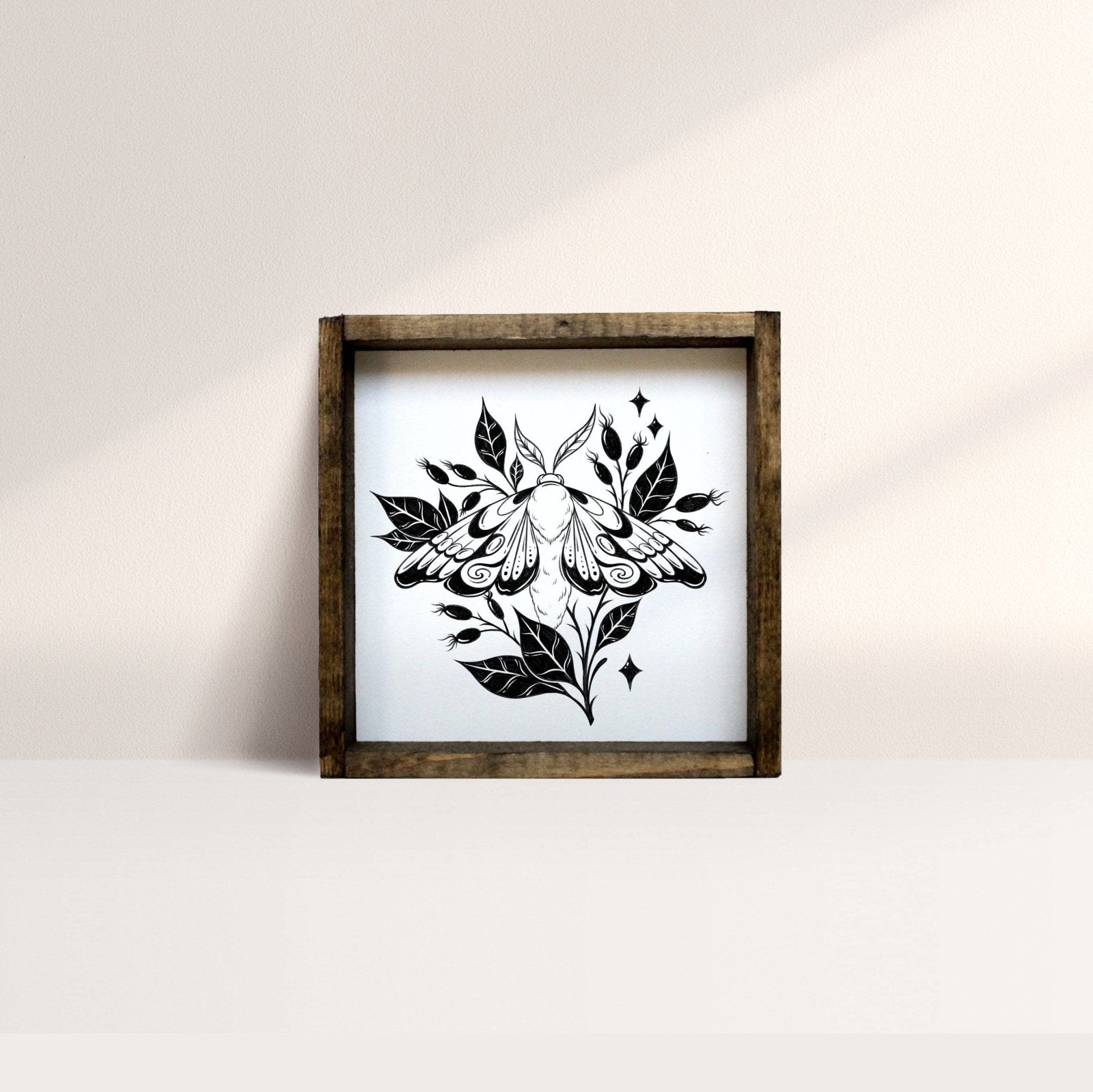 Moth Mini Wood Sign