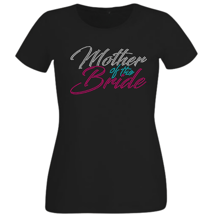 Mother of the Bride Rhinestone Shirt – Wedding Sparkle Bling Tee | Blingdazzel