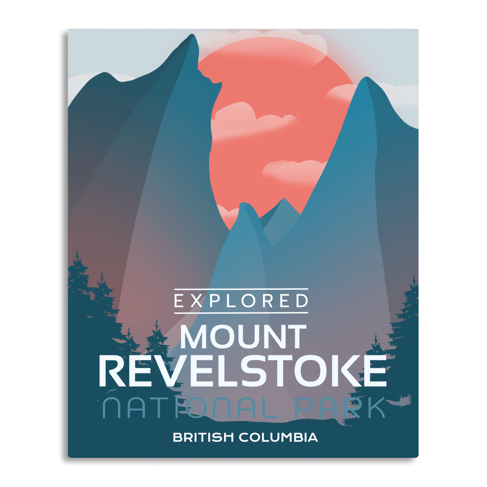Mount Revelstoke National Park 'Explored' Poster, Canada Parks