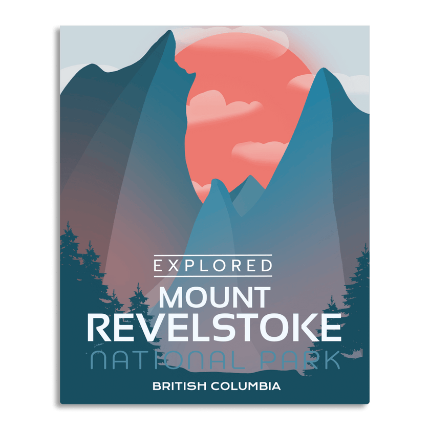 Mount Revelstoke National Park 'Explored' Poster, Canada Parks