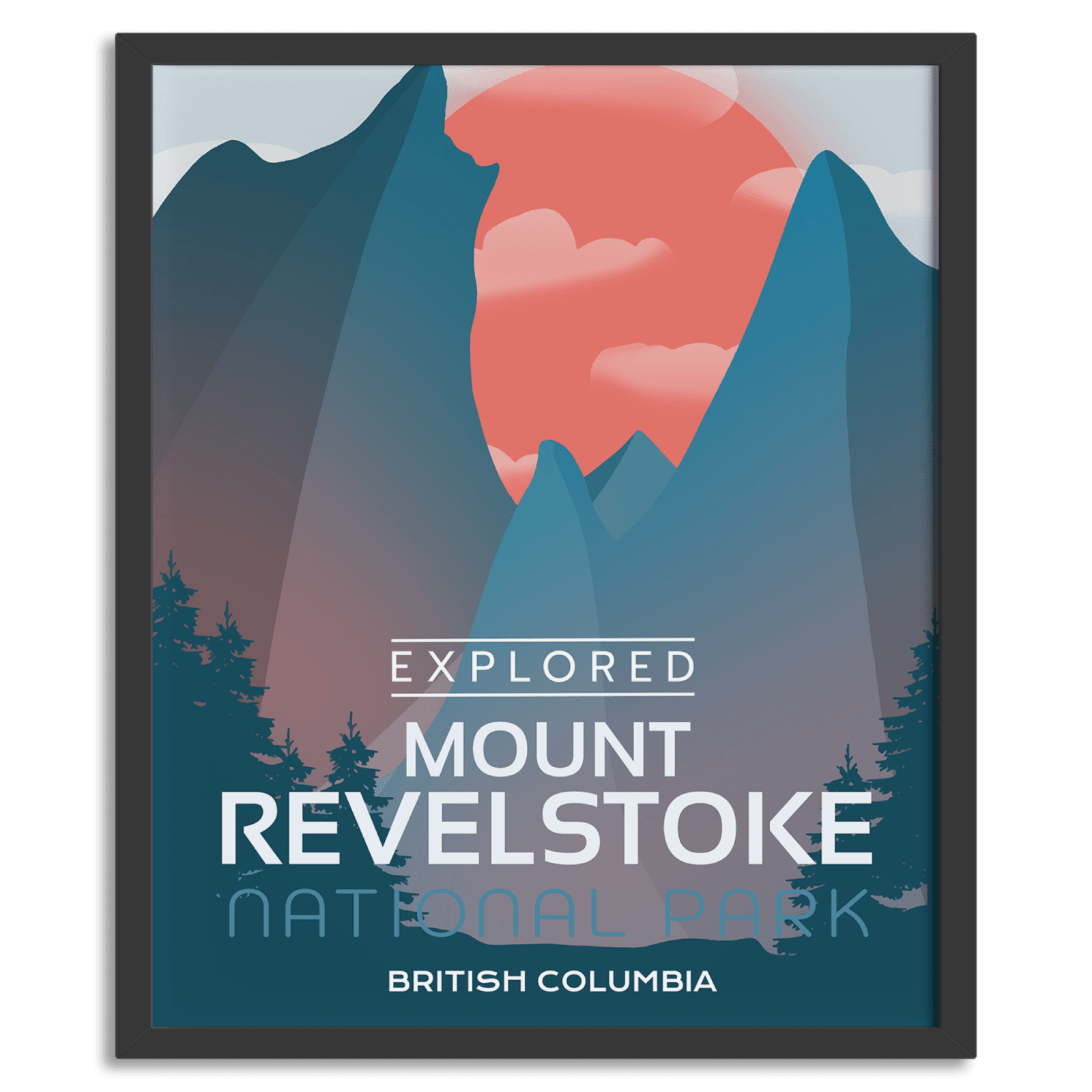 Mount Revelstoke National Park 'Explored' Poster, Canada Parks