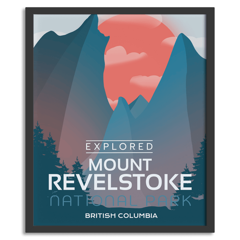 Mount Revelstoke National Park 'Explored' Poster, Canada Parks