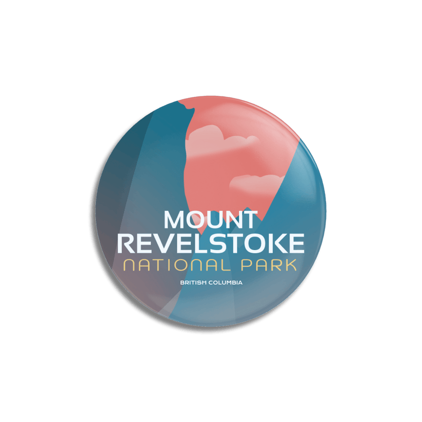 Mount Revelstoke National Park of Canada Pinback Button, Canada Parks