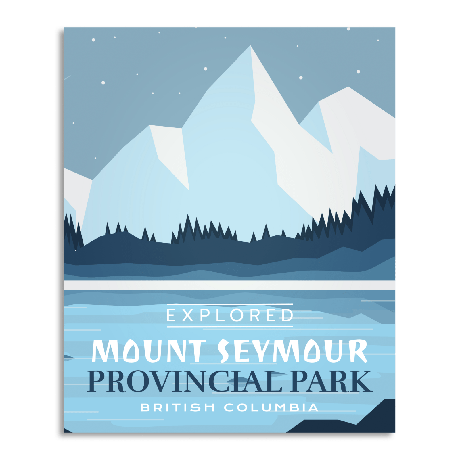 Mount Seymour Provincial Park 'Explored' Poster, Canada Parks