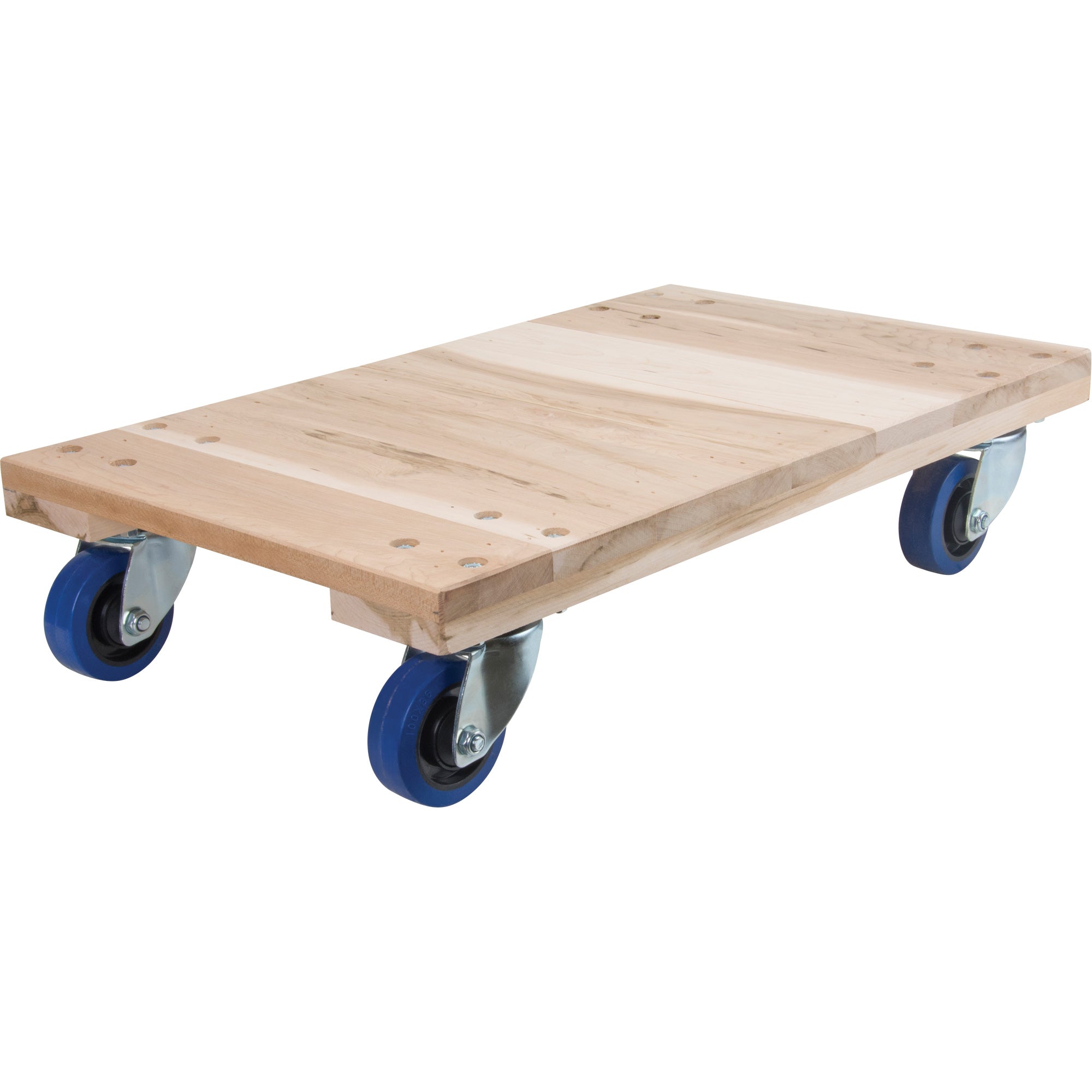 Heavy-Duty Solid Wood Dollies, Rubber Wheels, 1400 lbs. Capacity, 18