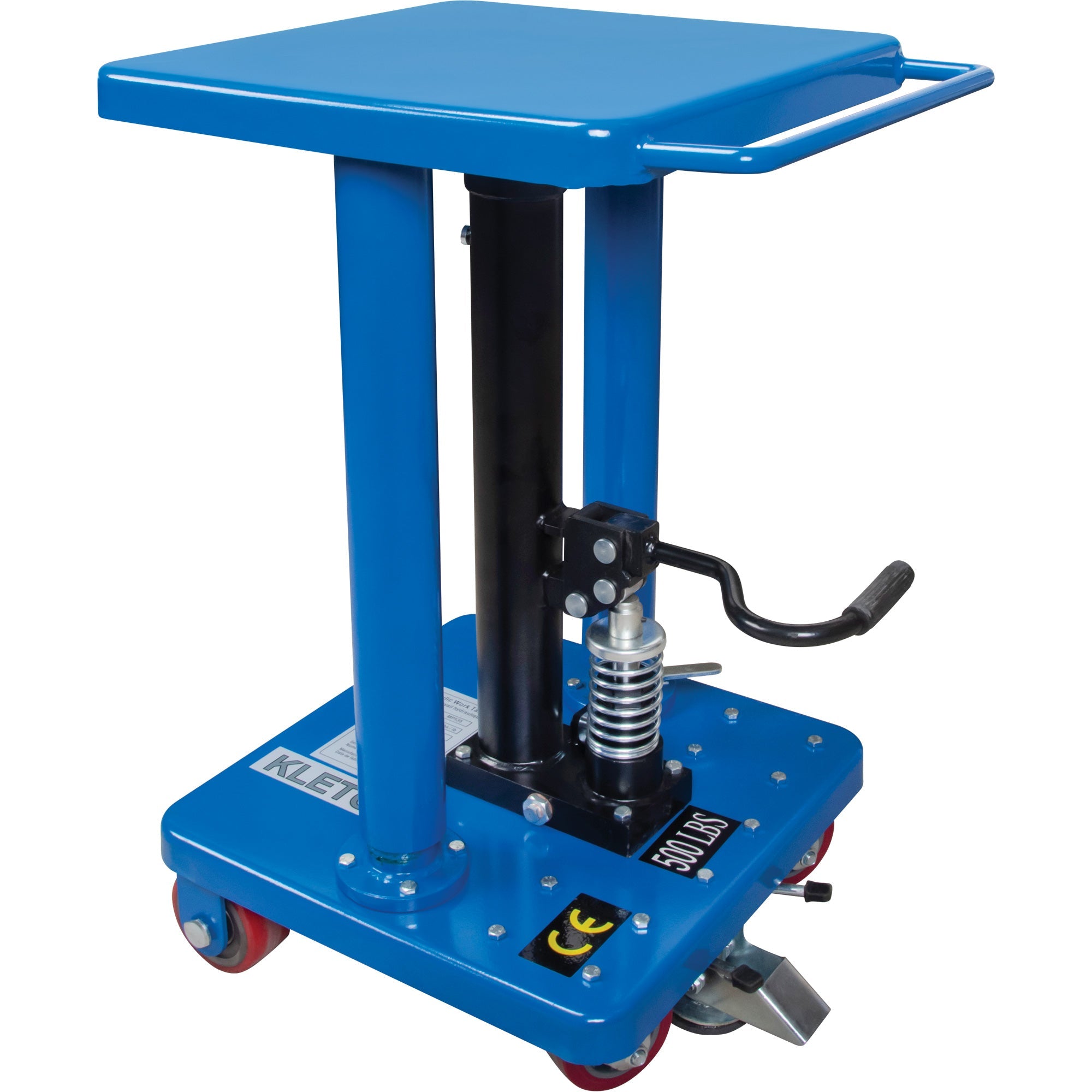 Table de travail hydraulique, 45,7 cm (L) x 45,7 cm (l), acier, capacité de 227 kg.