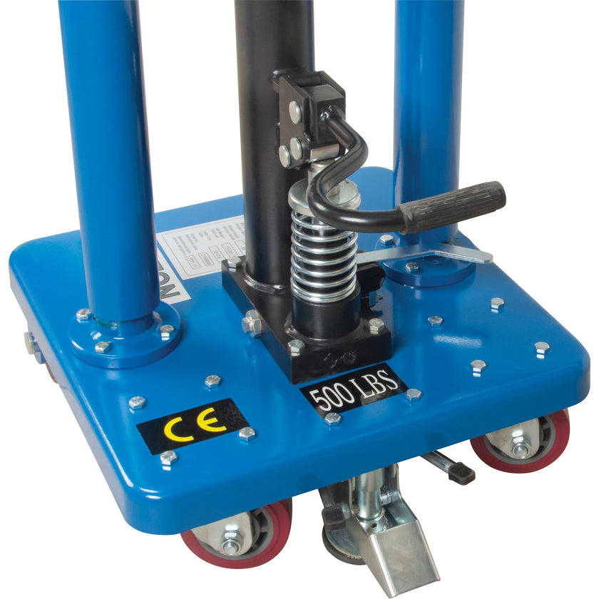Table de travail hydraulique, 45,7 cm (L) x 45,7 cm (l), acier, capacité de 227 kg.
