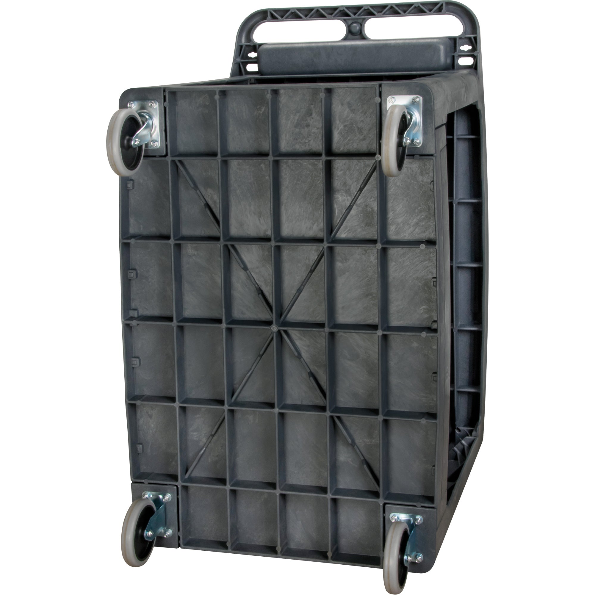 Flat-Shelf Utility Service Cart, 2 Tiers, 25-1/4