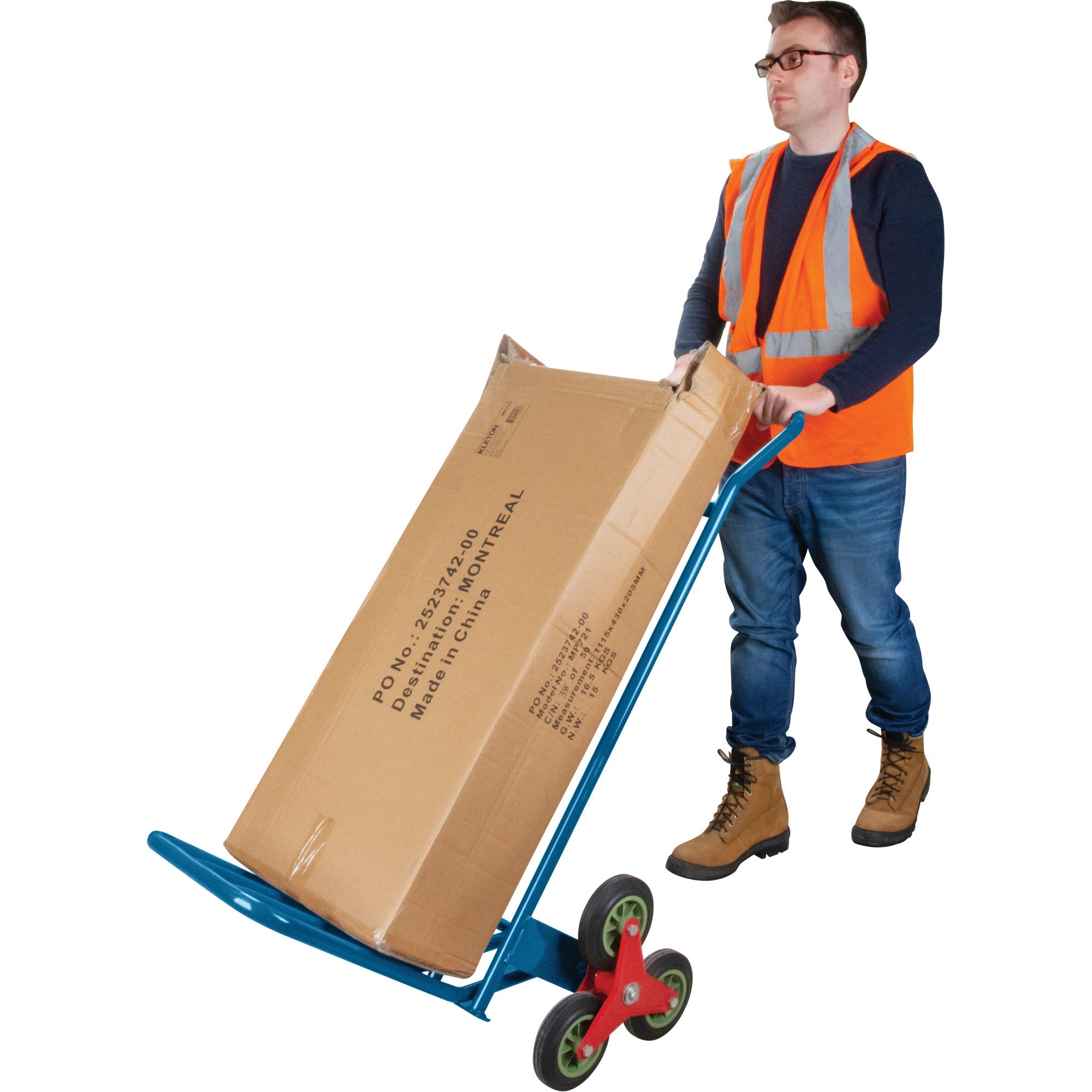 Stair Climbing Hand Truck, Steel Frame, 23-3/4