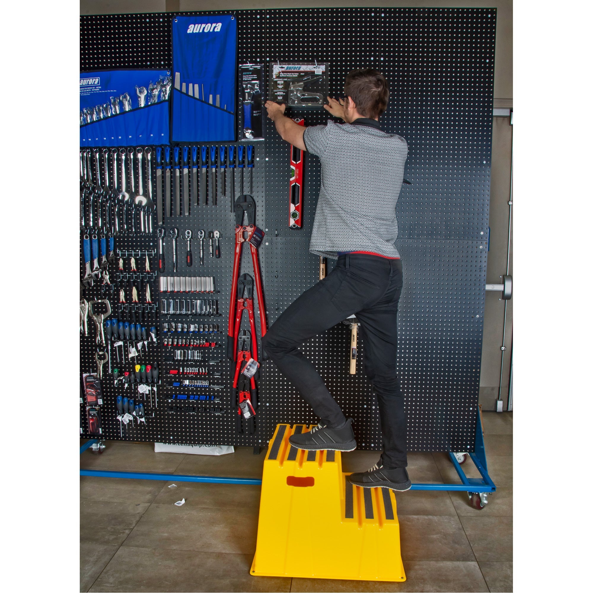 Industrial Step Stool, 2 Steps, 26