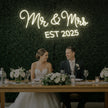 Mr & Mrs EST Neon Sign