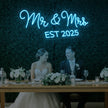 Mr & Mrs EST Neon Sign