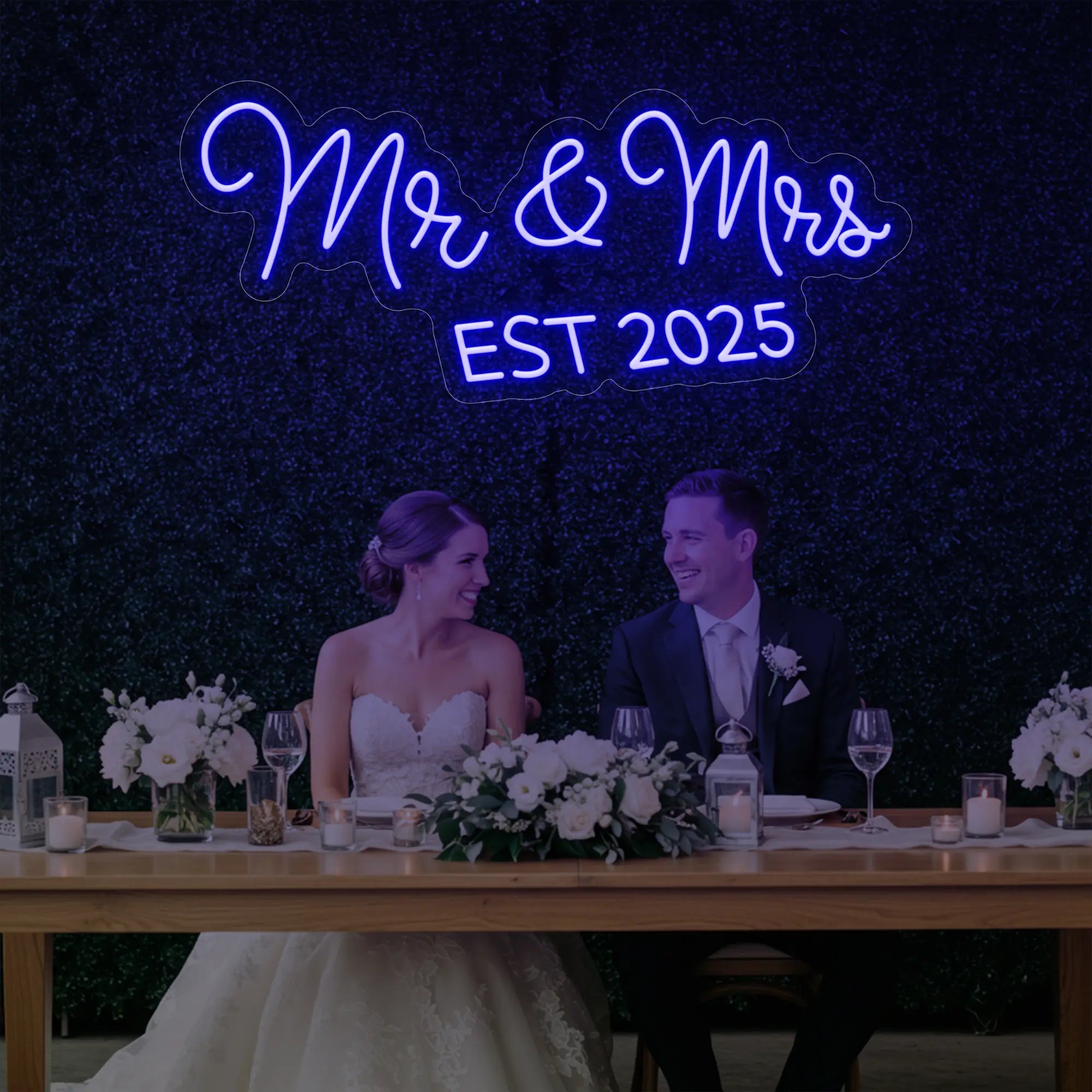 Mr & Mrs EST Neon Sign
