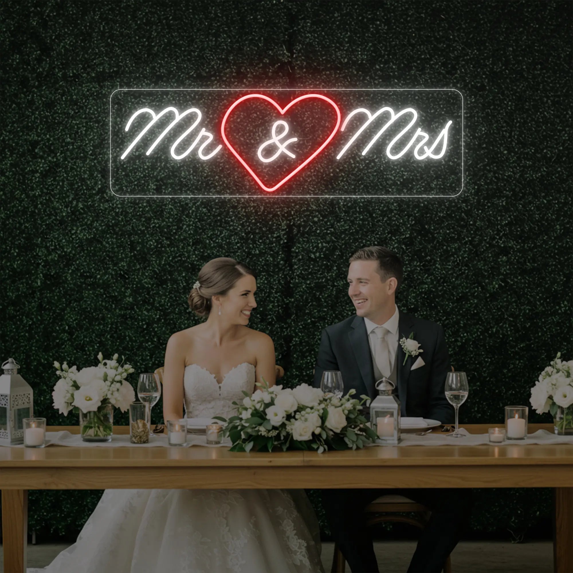 Mr Heart Mrs Neon Sign