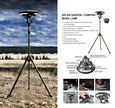 TRU De-LIGHT Singing Music Solar LED Light - Strong BT Speaker/Main Light+3 Detachable Multi Mode Lights/Tripod+Carry Bag