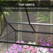 Outsunny Elevated Planter Box with Cold Frame Greenhouse in Distressed Grey - Wood Raised Garden Bed for Vegetables & Flowers