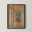 Mughal Art Portrait: Haji Husain Bukhari, 17th Century Giclee Print - Framed Option