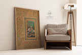 Mughal Art Portrait: Haji Husain Bukhari, 17th Century Giclee Print - Framed Option