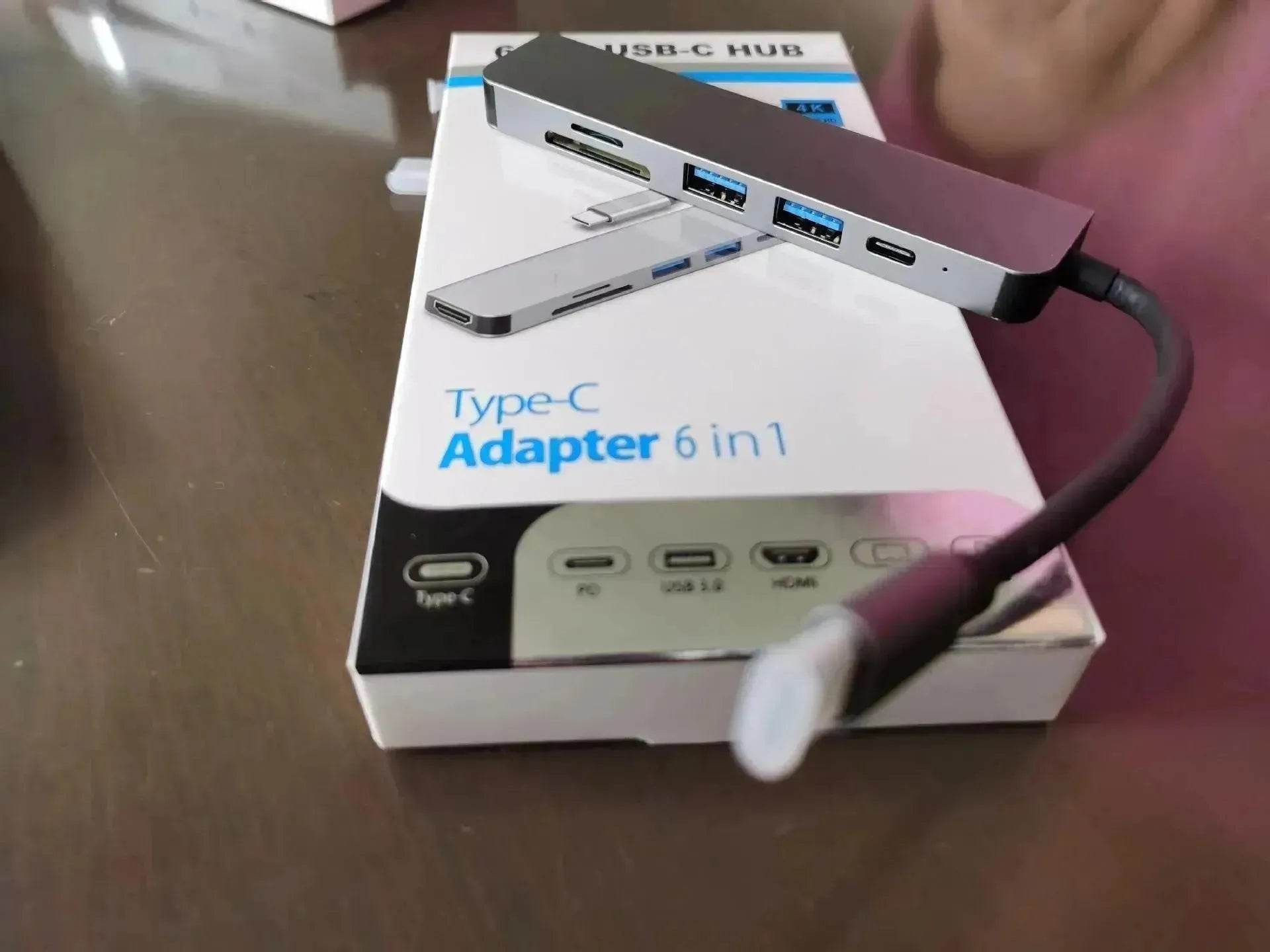 Multi Function Dock 4K HD USB  Notebook 6 In 1