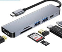 Multi Function Dock 4K HD USB  Notebook 6 In 1