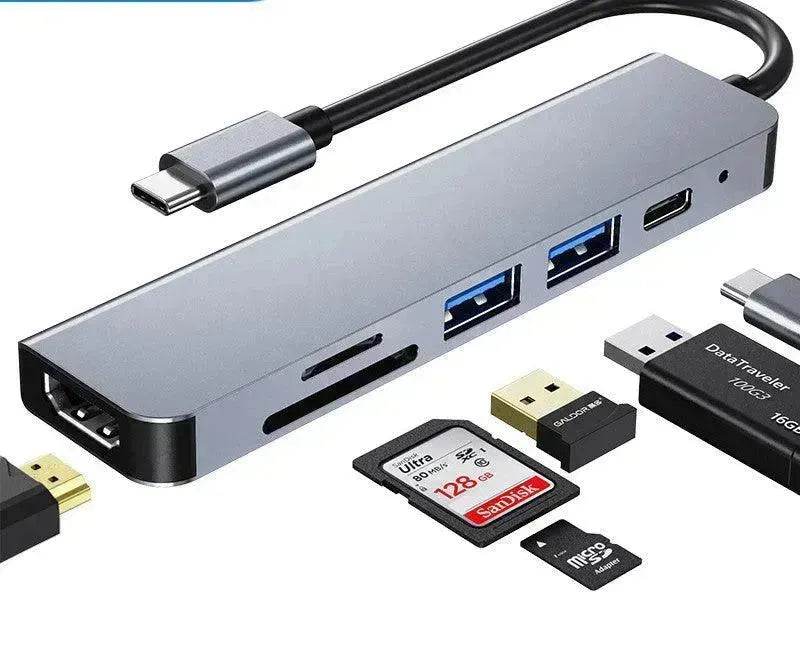 Multi Function Dock 4K HD USB  Notebook 6 In 1