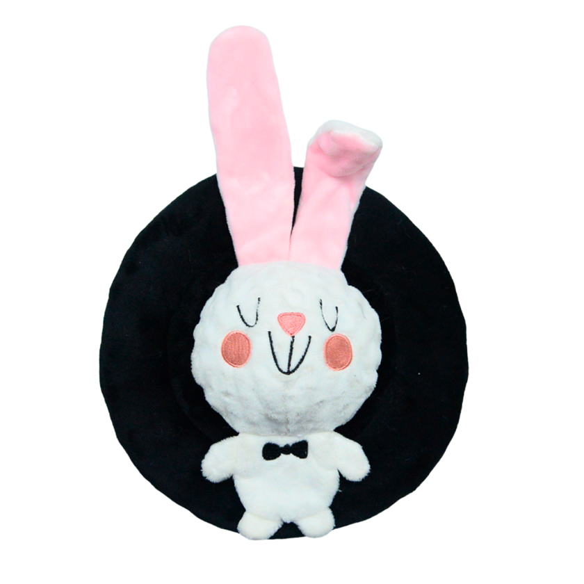 2-in-1 Rabbit in the Hat Dog Toy – Plush, Squeaky & Treat-Hiding Fun