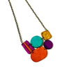 Multicolored Statement Jewelry Set, Necklace & Earrings, Handmade Polymer Clay