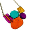Multicolored Statement Jewelry Set, Necklace & Earrings, Handmade Polymer Clay