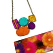 Multicolored Statement Jewelry Set, Necklace & Earrings, Handmade Polymer Clay