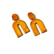 Arch Statement Earrings Handmade (Post or Clip On)- 