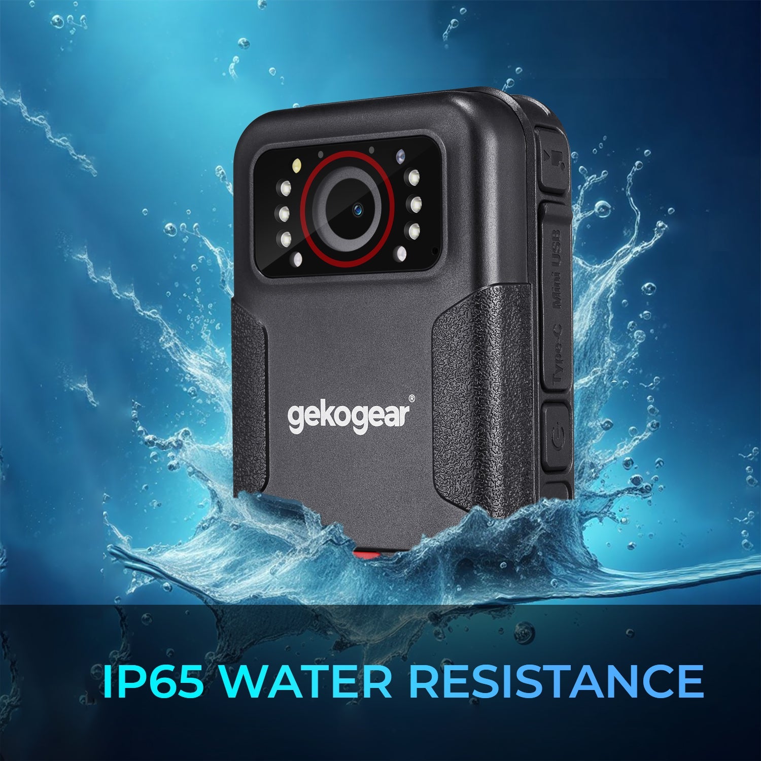 myGEKOgear - Aegis 110 HD Body Cam 1080p - IP65- Black
