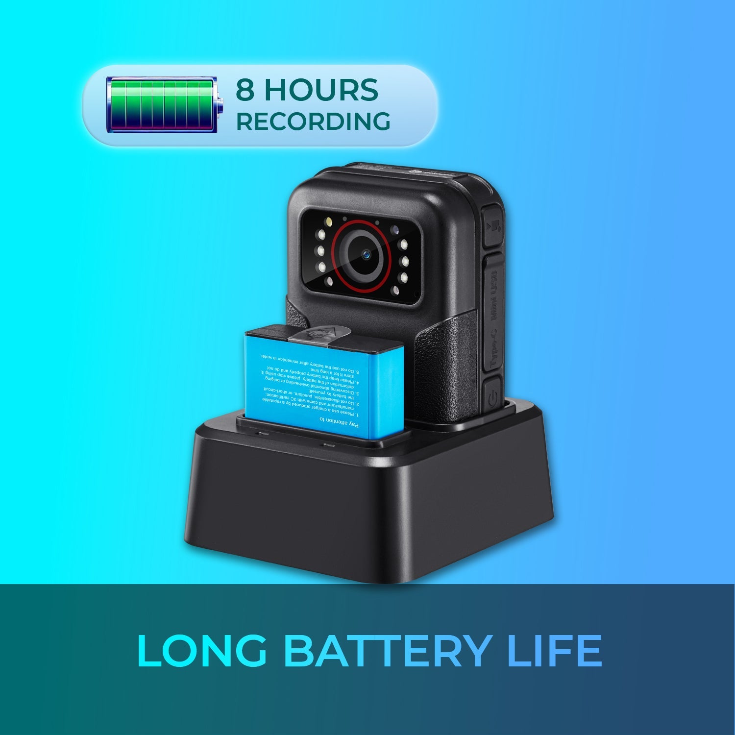 myGEKOgear - Aegis 110 HD Body Cam 1080p - IP65- Black