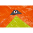 High-Visibility Heavy-Duty Woven Tarp, Polyethylene, Green/Orange, 40' x 60' x 12 mils