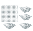 Nachtmann - BOSSA NOVA : 1 assiette carrée + 4 bols carrés (lot de 5)