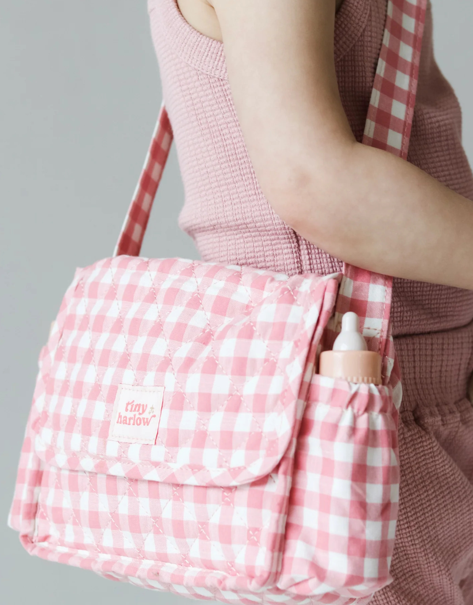 Convertible Diaper Bag - Pink - Tiny Harlow