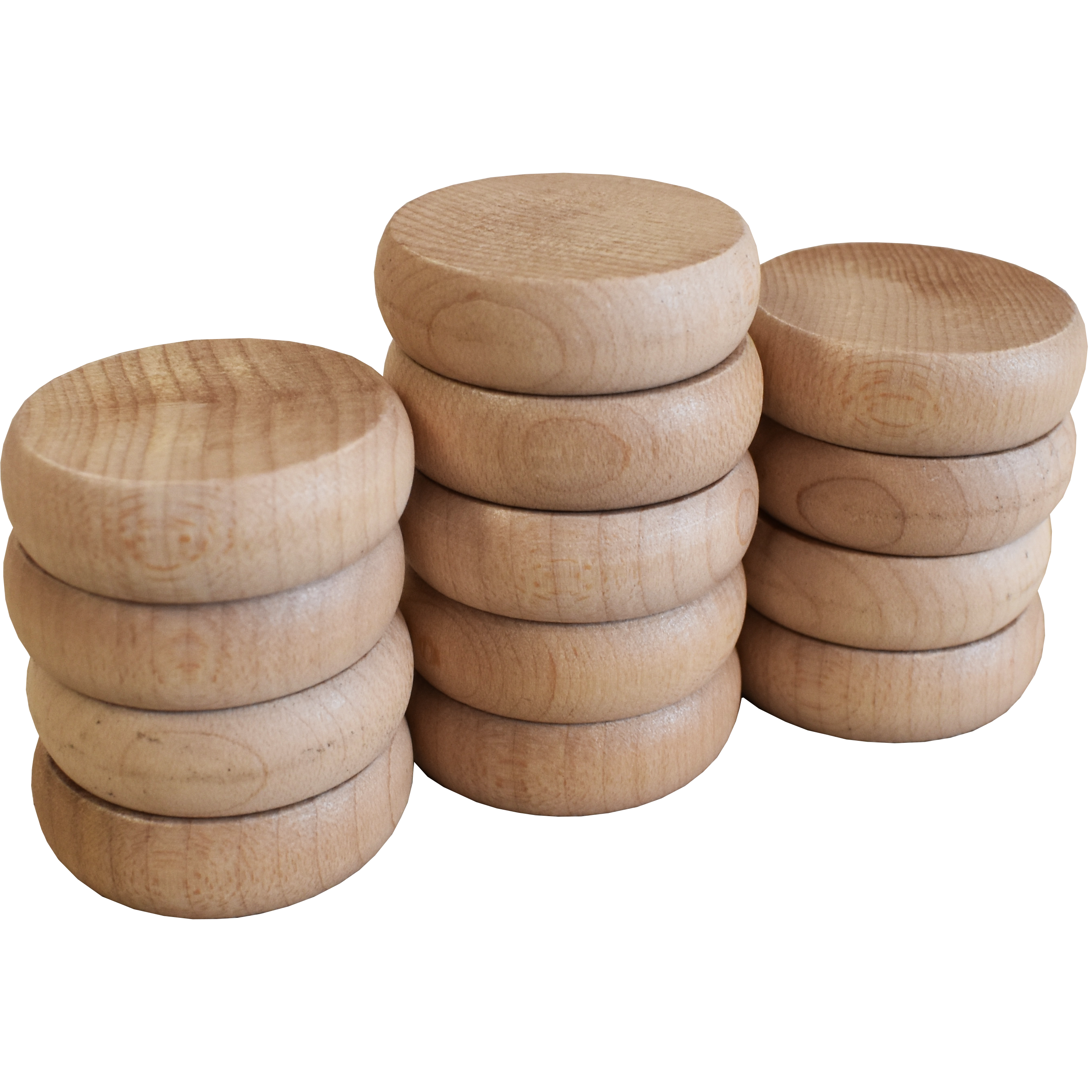 13 Large Natural Crokinole Discs - Half Set (Matte Finish)