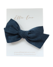 Navy Chambray Oversize Bow