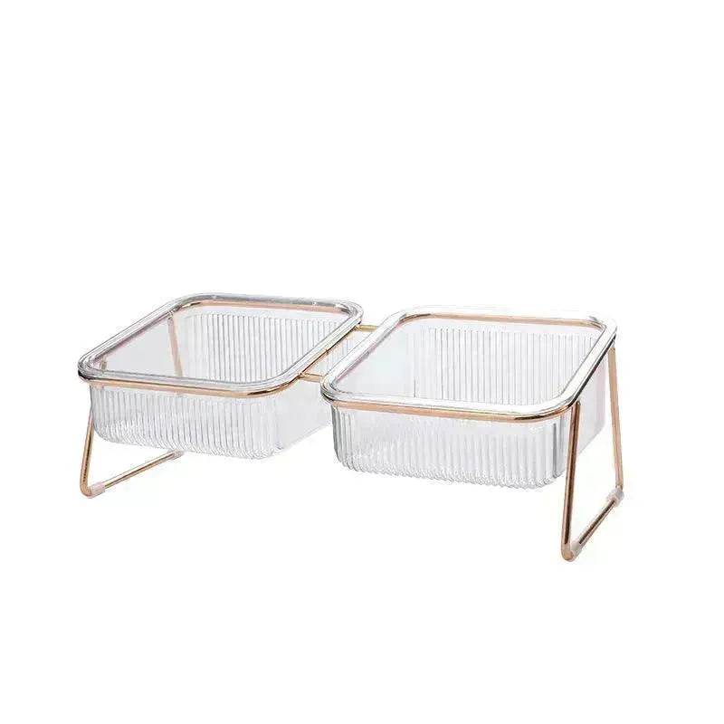 Neck-protecting sloped pet feed bowl Stand