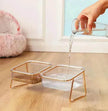Neck-protecting sloped pet feed bowl Stand
