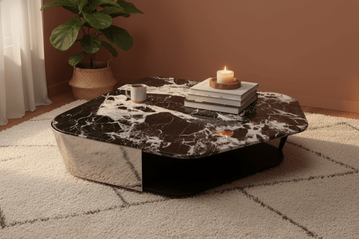 Nero Modernist Geometric Coffee Table